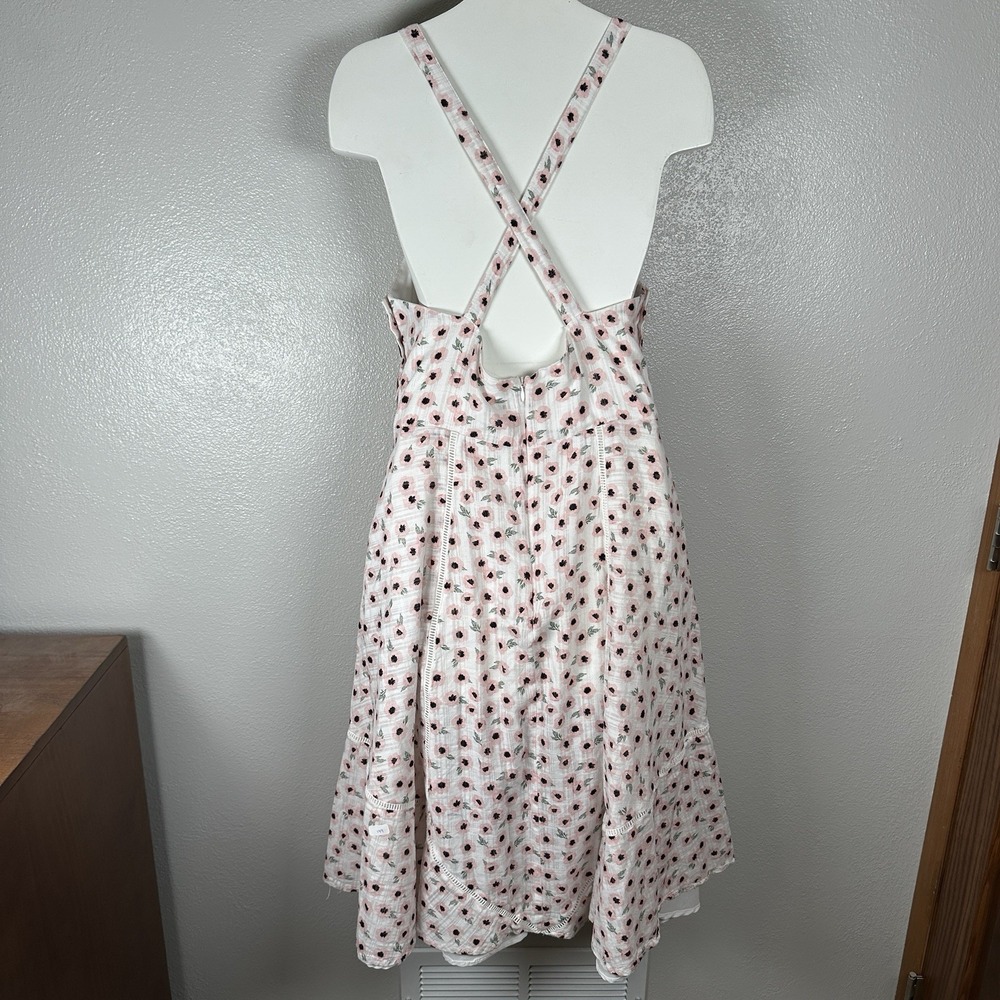 Anthropologie Hutch Womens 12 Poppy Floral Cotton Sleeveless Knee Length Dress - Picture 6 of 10